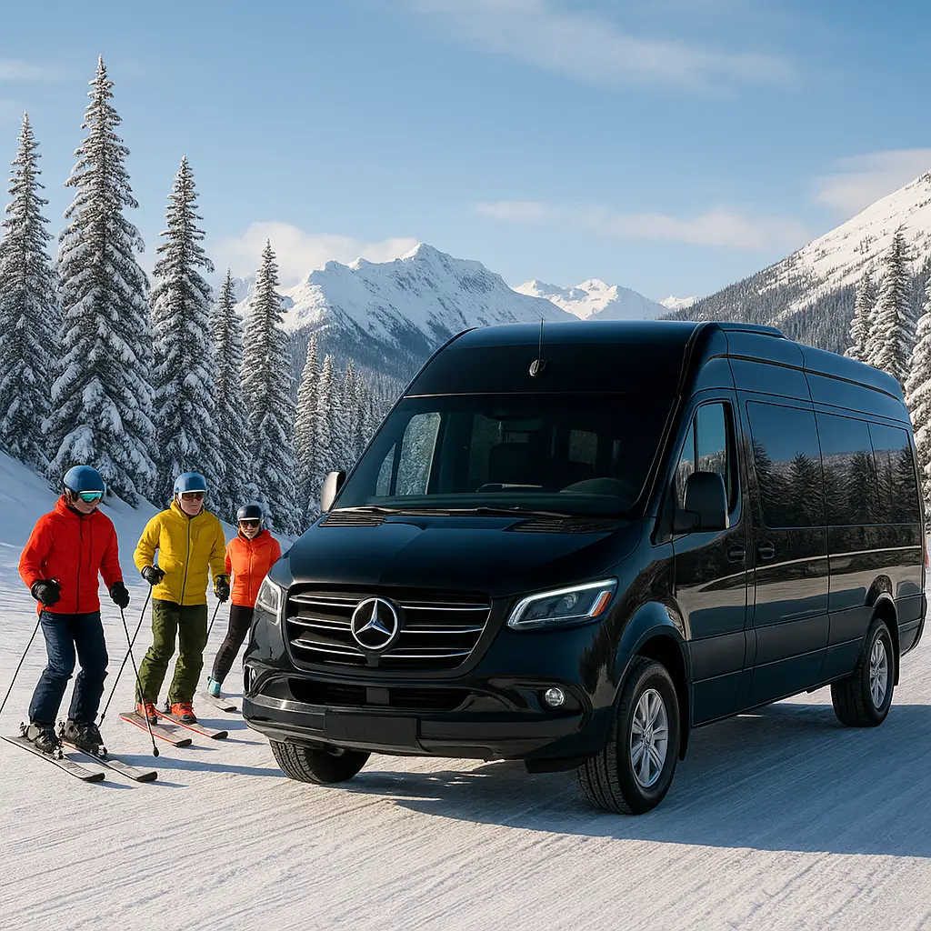 Luxury private shuttle from Vancouver to Whistler with scenic mountain transportation