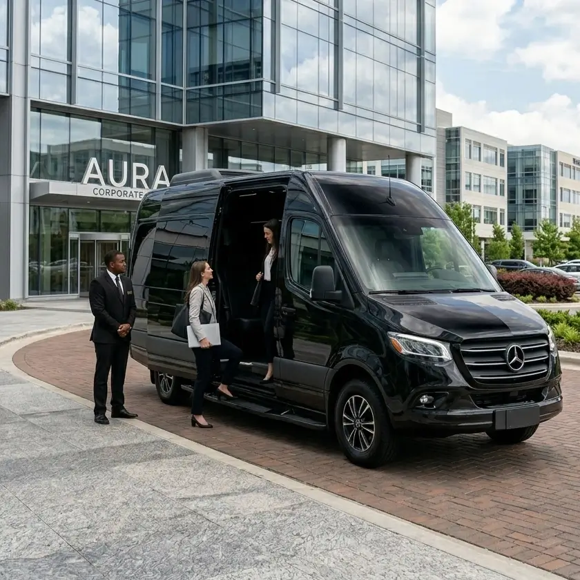 Executive corporate shuttle service in Vancouver for business travelers and corporate events.