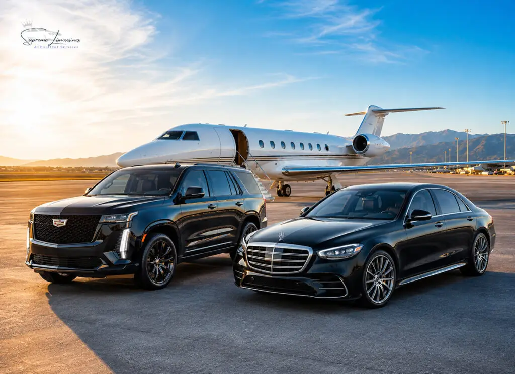 Luxury private sedan and SUV providing cross-border airport transportation from Vancouver to Bellingham Airport (BLI).